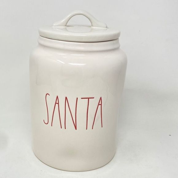 Rae Dunn Santa Cookie Jar Christmas Holiday RARE Gift Cooking Bake Her Him Snack - Picture 12 of 12
